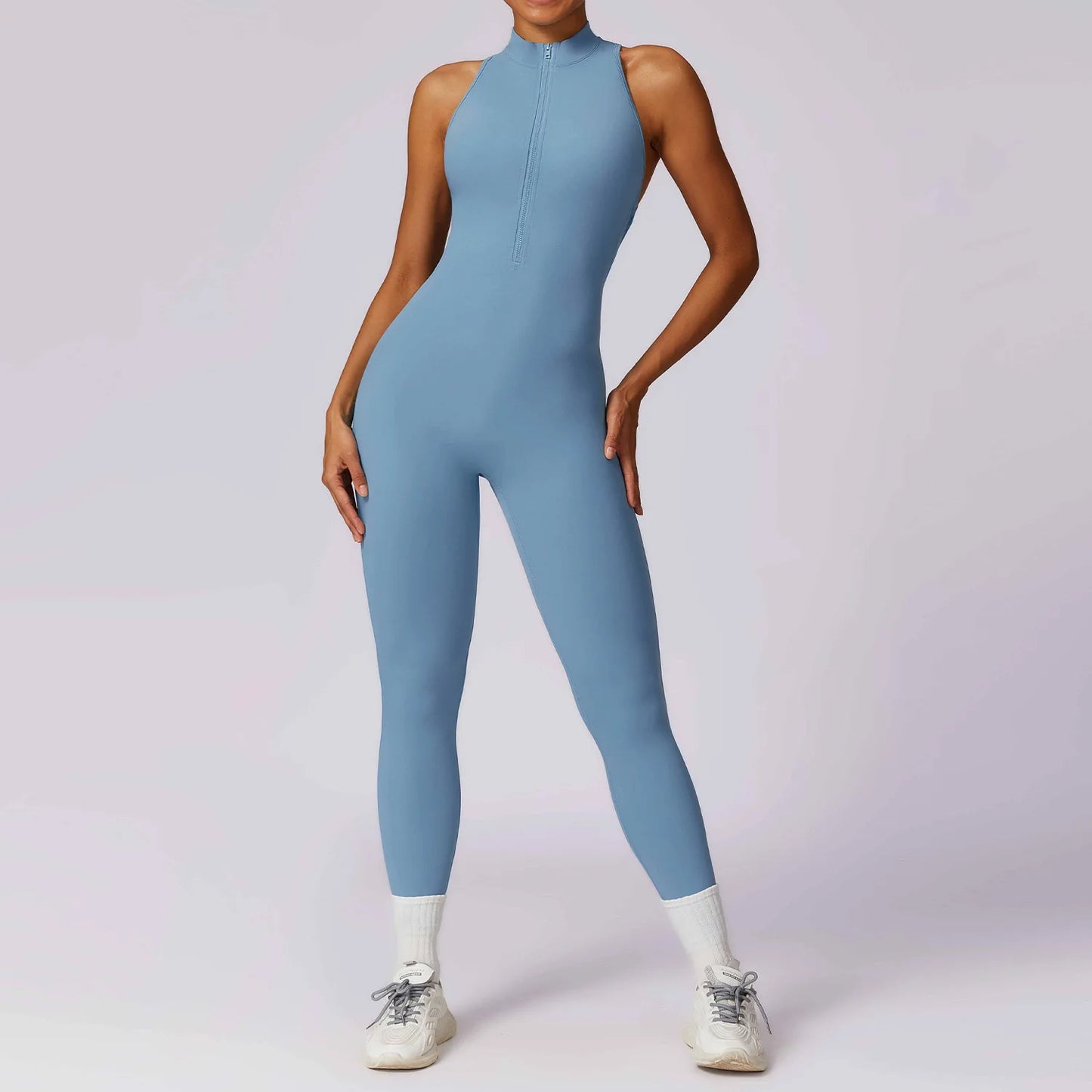 V - Back Sculpt™ — Rückenfreier Damen Sport - Einteiler - LeveFit