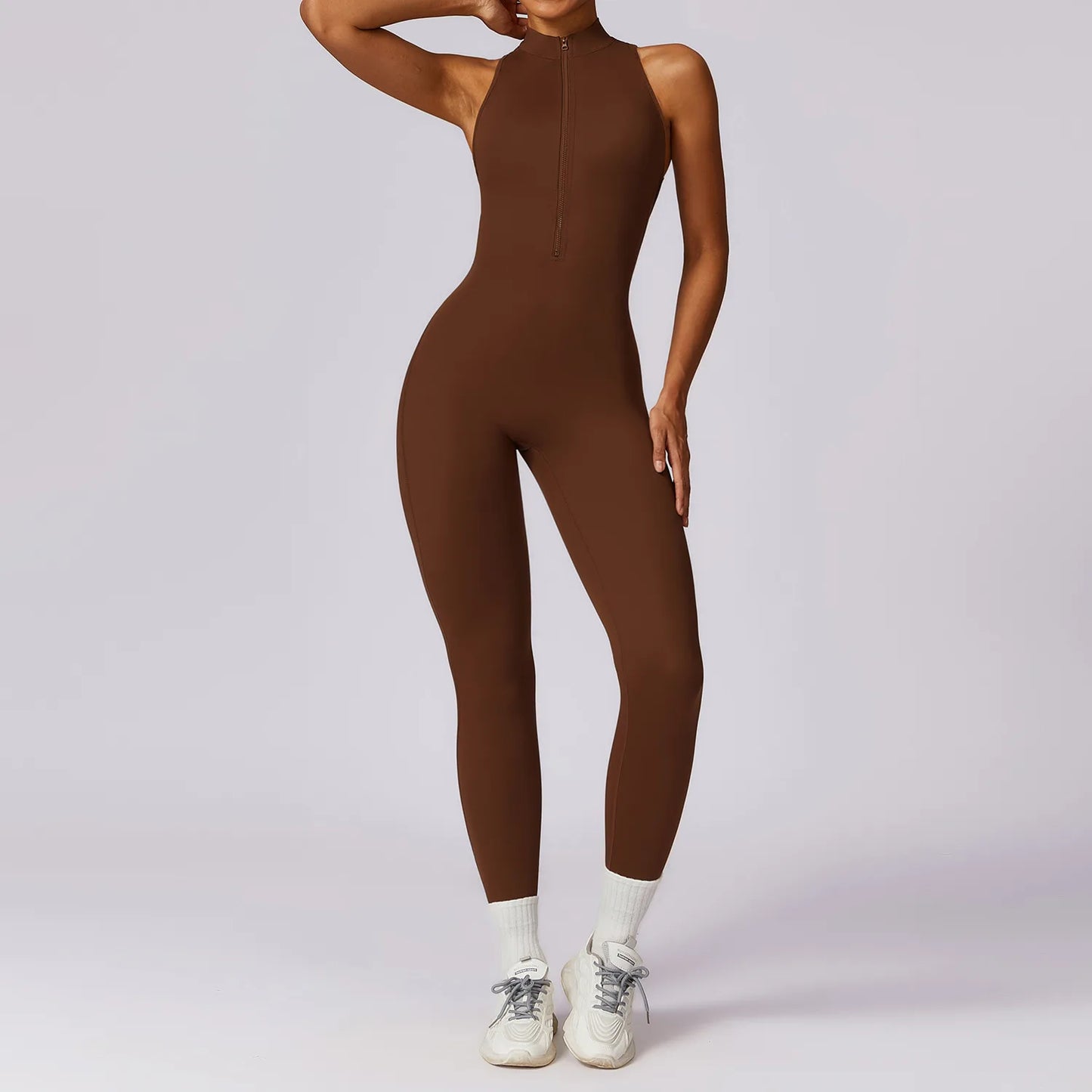 V - Back Sculpt™ — Rückenfreier Damen Sport - Einteiler - LeveFit
