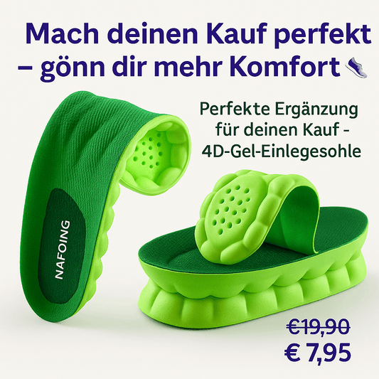 Perfekte Ergänzung für deinen Kauf – 4D - Gel - Einlegesohle - LeveFit