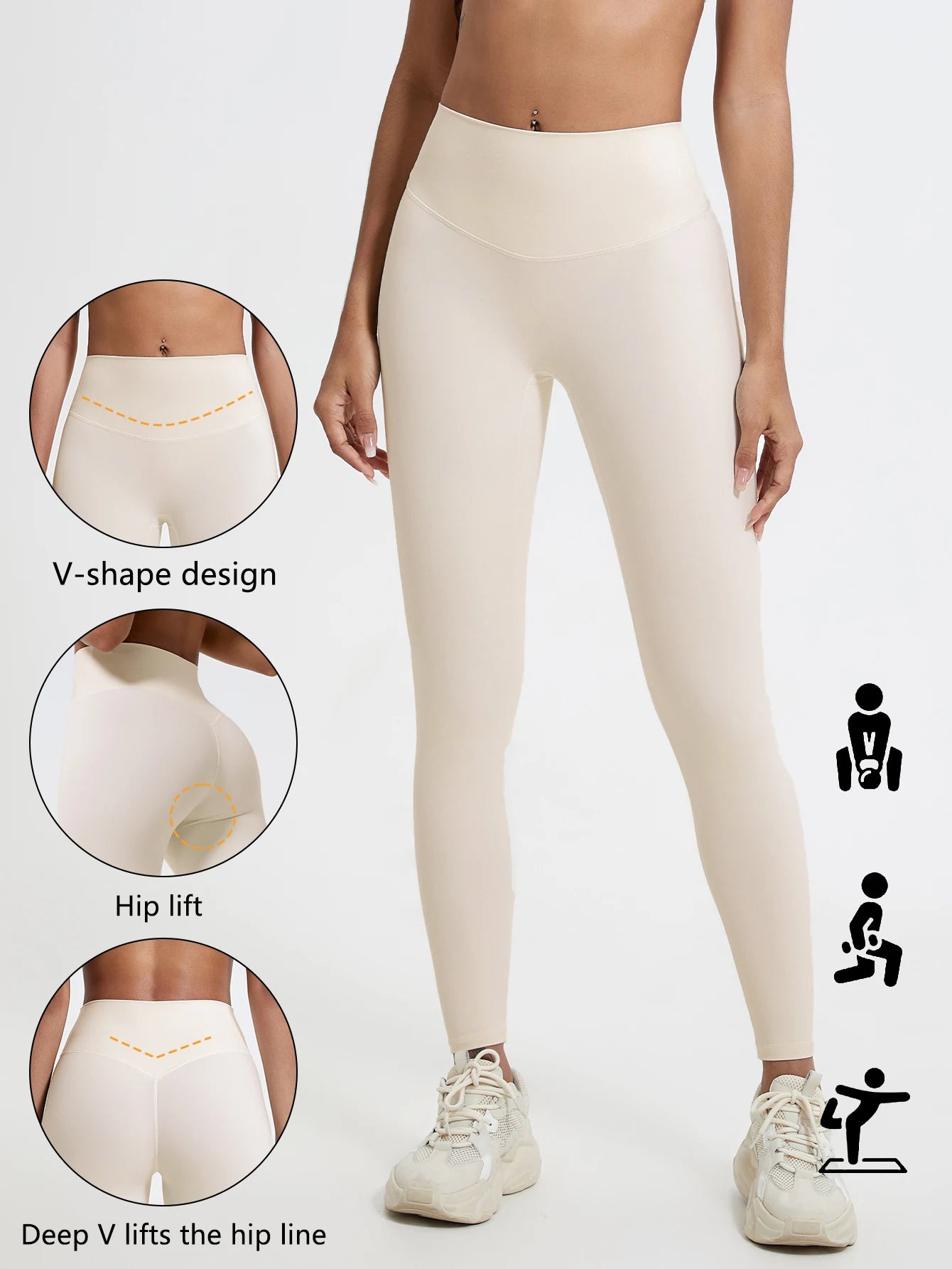 ShapeFlex™ – V - Back Sport Jumpsuit mit Scrunch - Effekt - LeveFit