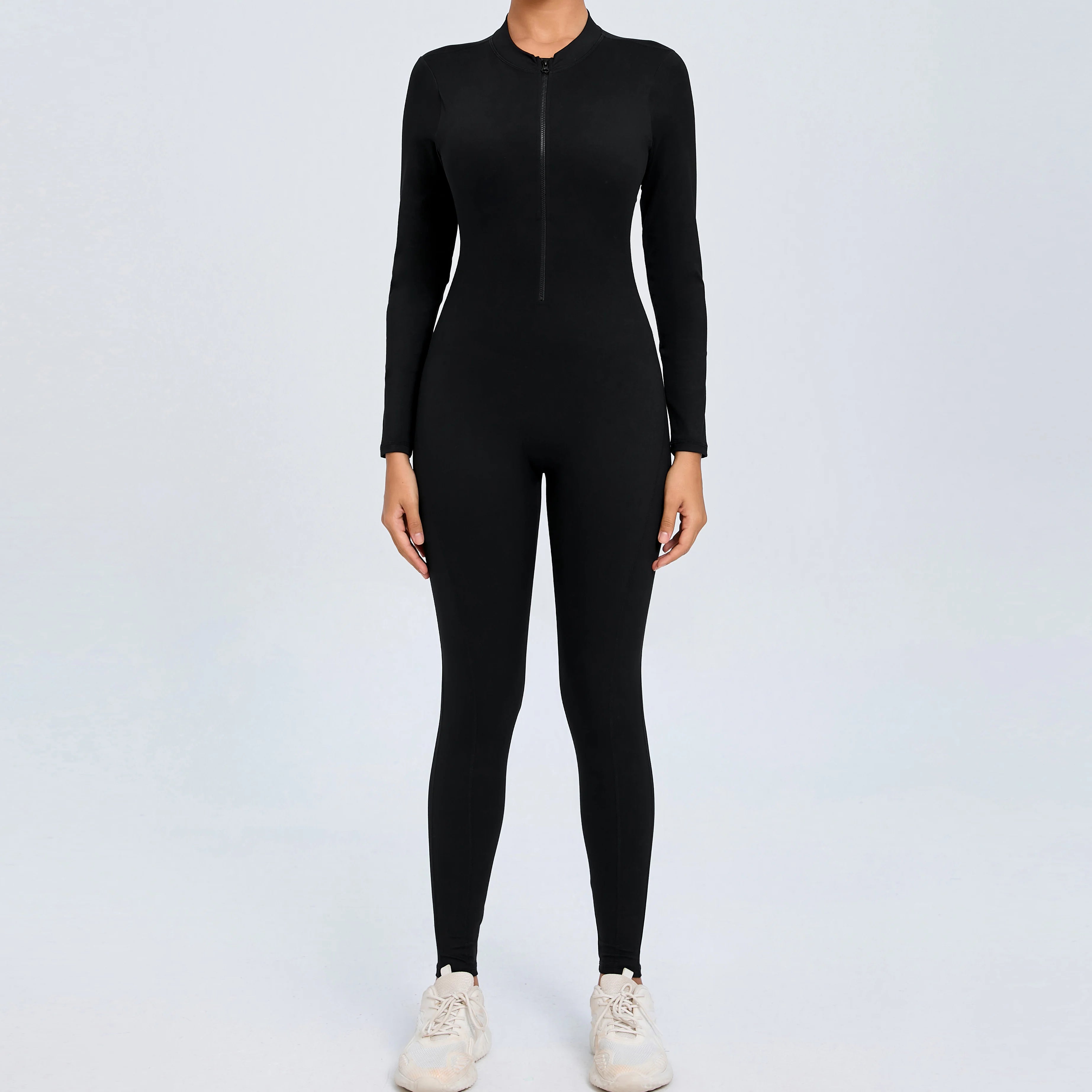 Damen Jumpsuit – Langarm Rücken Offen