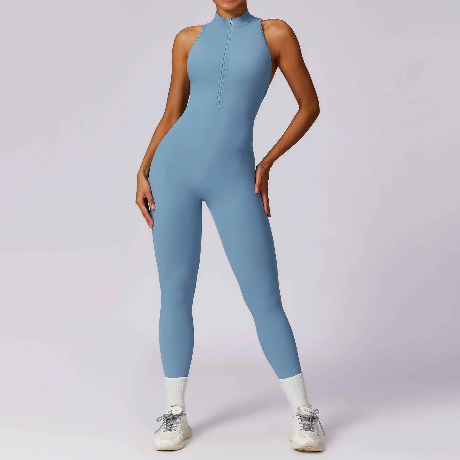 V - Back Sculpt™ — Rückenfreier Damen Sport - Einteiler - LeveFit