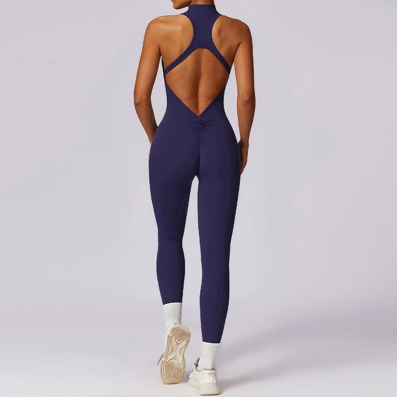 V - Back Sculpt™ — Rückenfreier Damen Sport - Einteiler - LeveFit