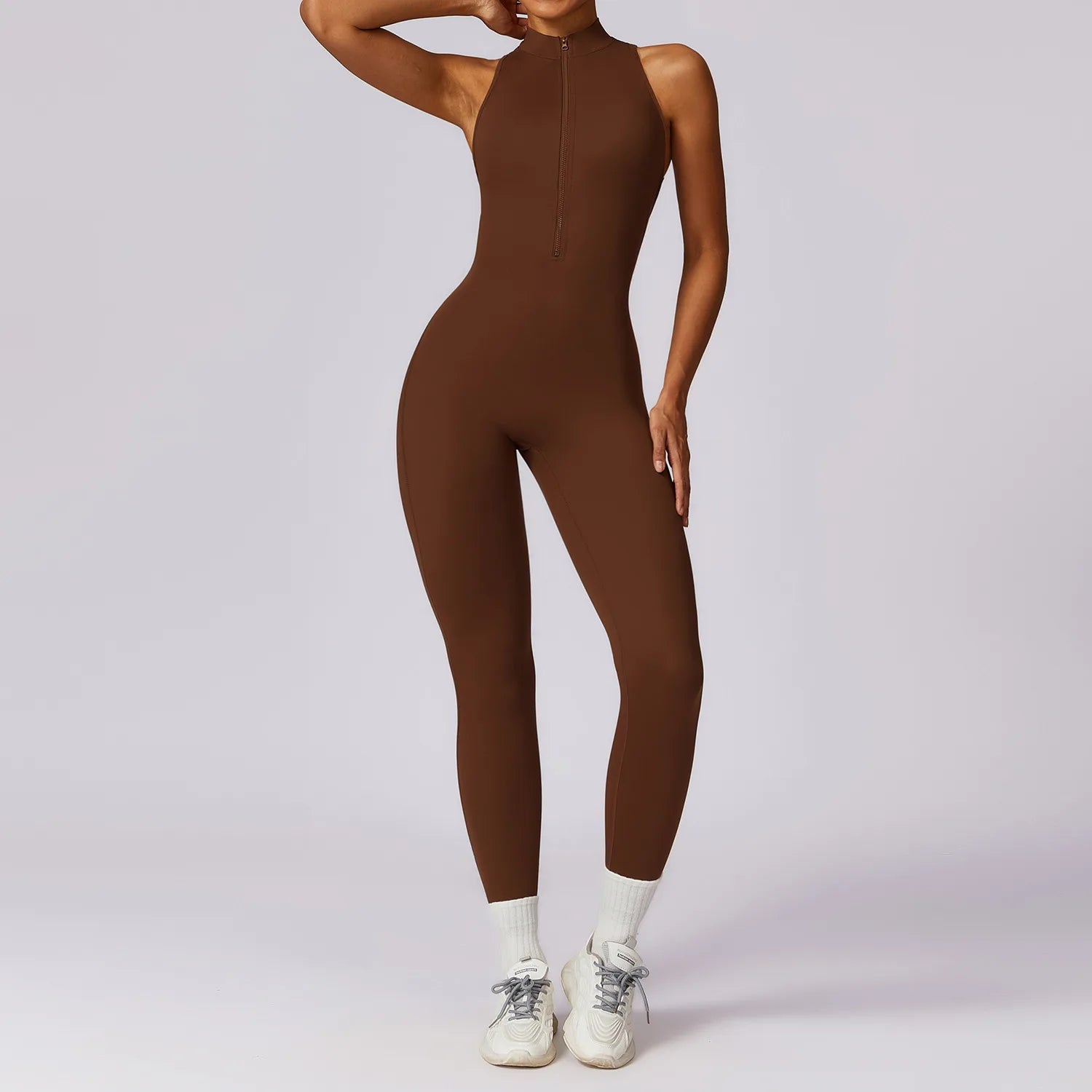 V - Back Sculpt™ — Rückenfreier Damen Sport - Einteiler - LeveFit