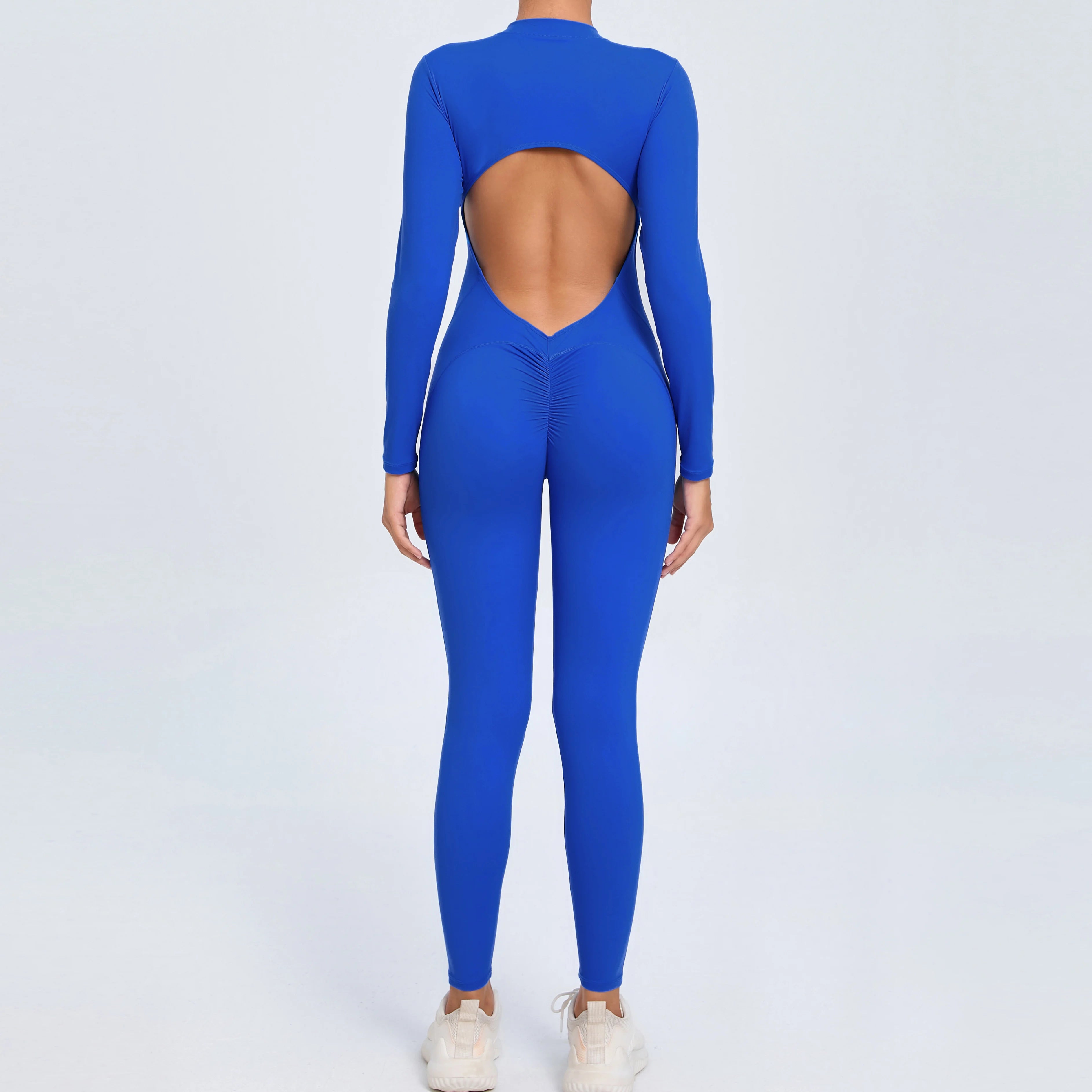 Damen Jumpsuit – Langarm Rücken Offen