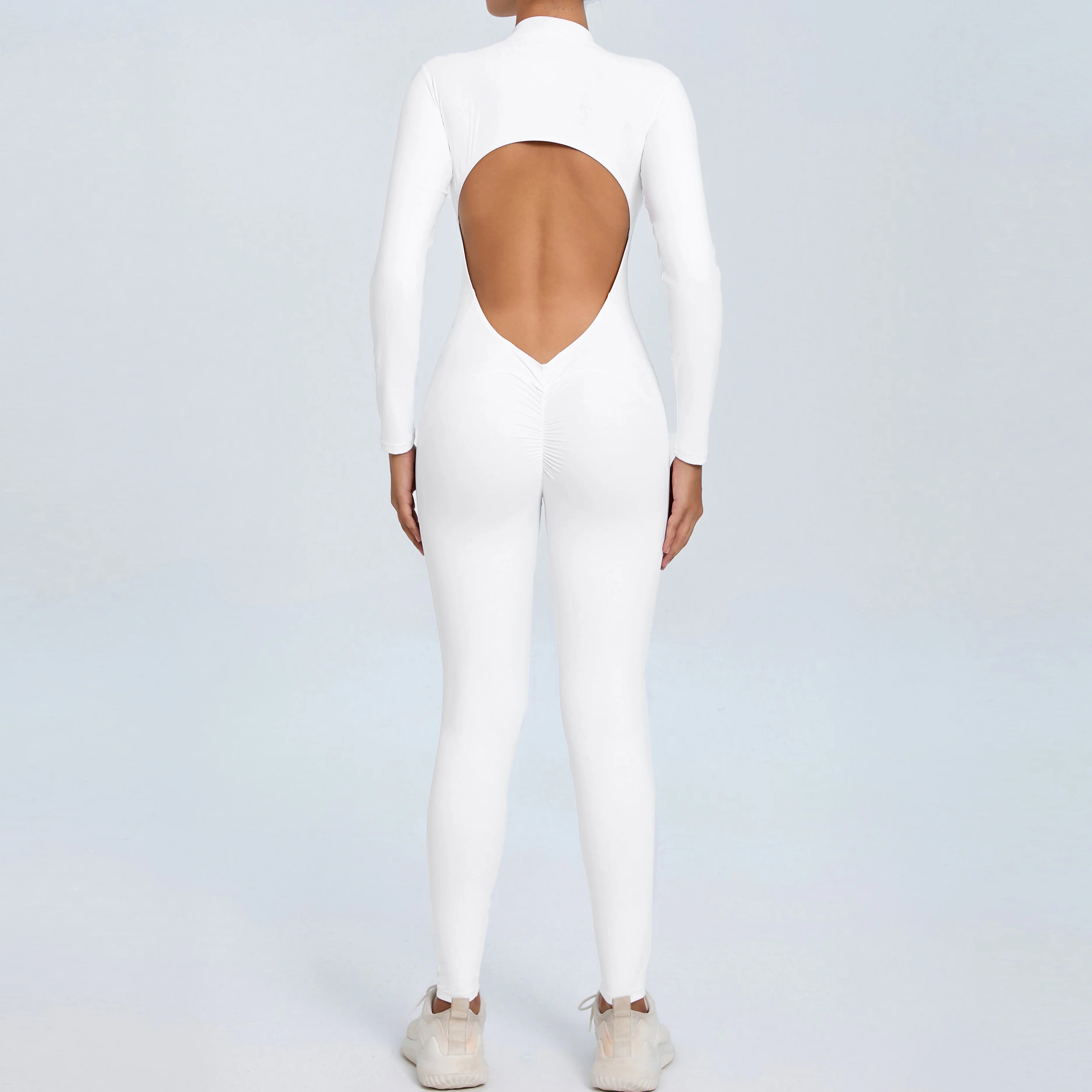 Damen Jumpsuit – Langarm Rücken Offen