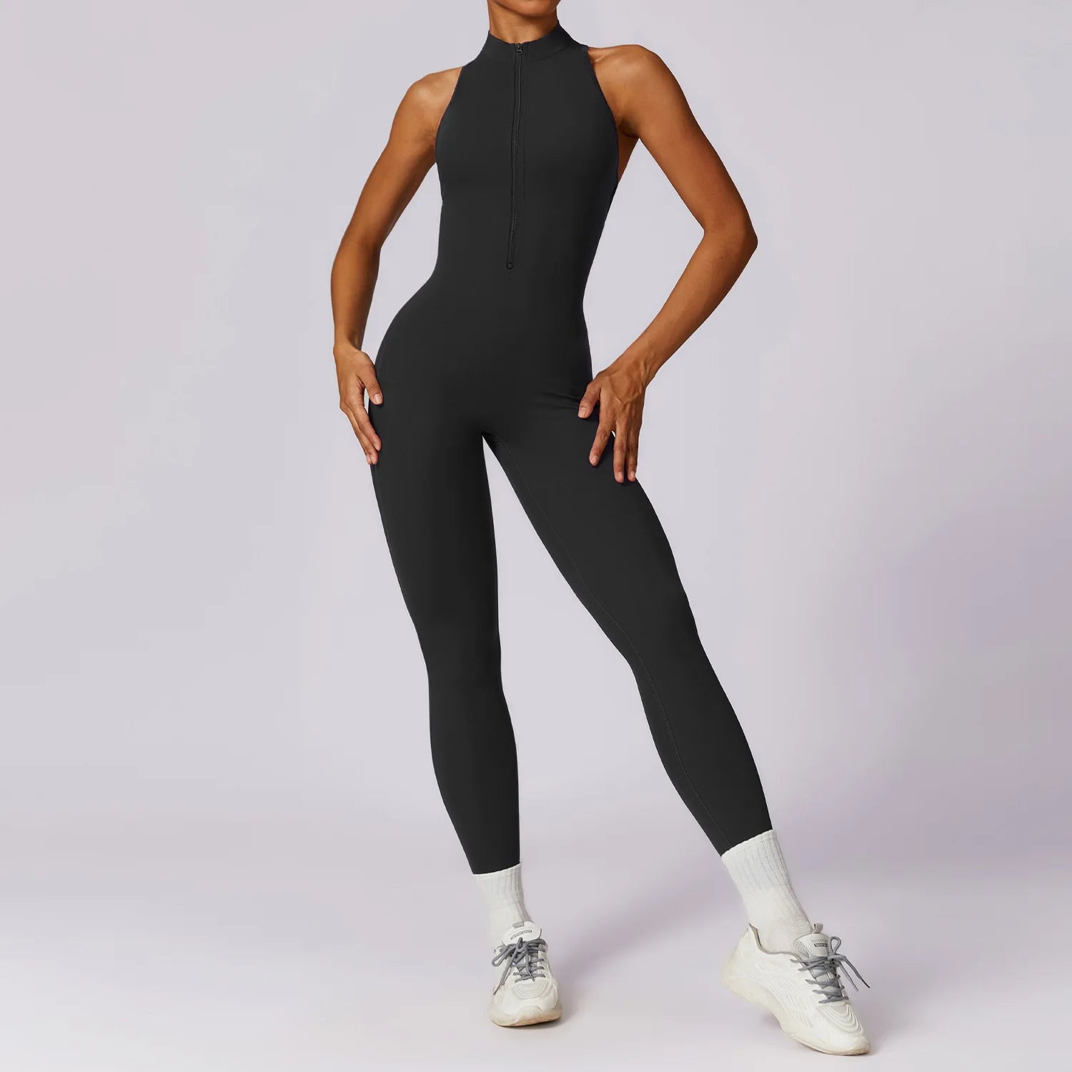 V - Back Sculpt™ — Rückenfreier Damen Sport - Einteiler - LeveFit