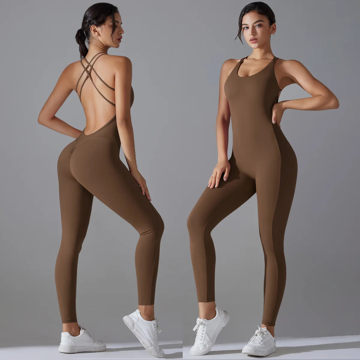 Scrunch Push-Up Jumpsuit – Rückenfrei & Figurformend