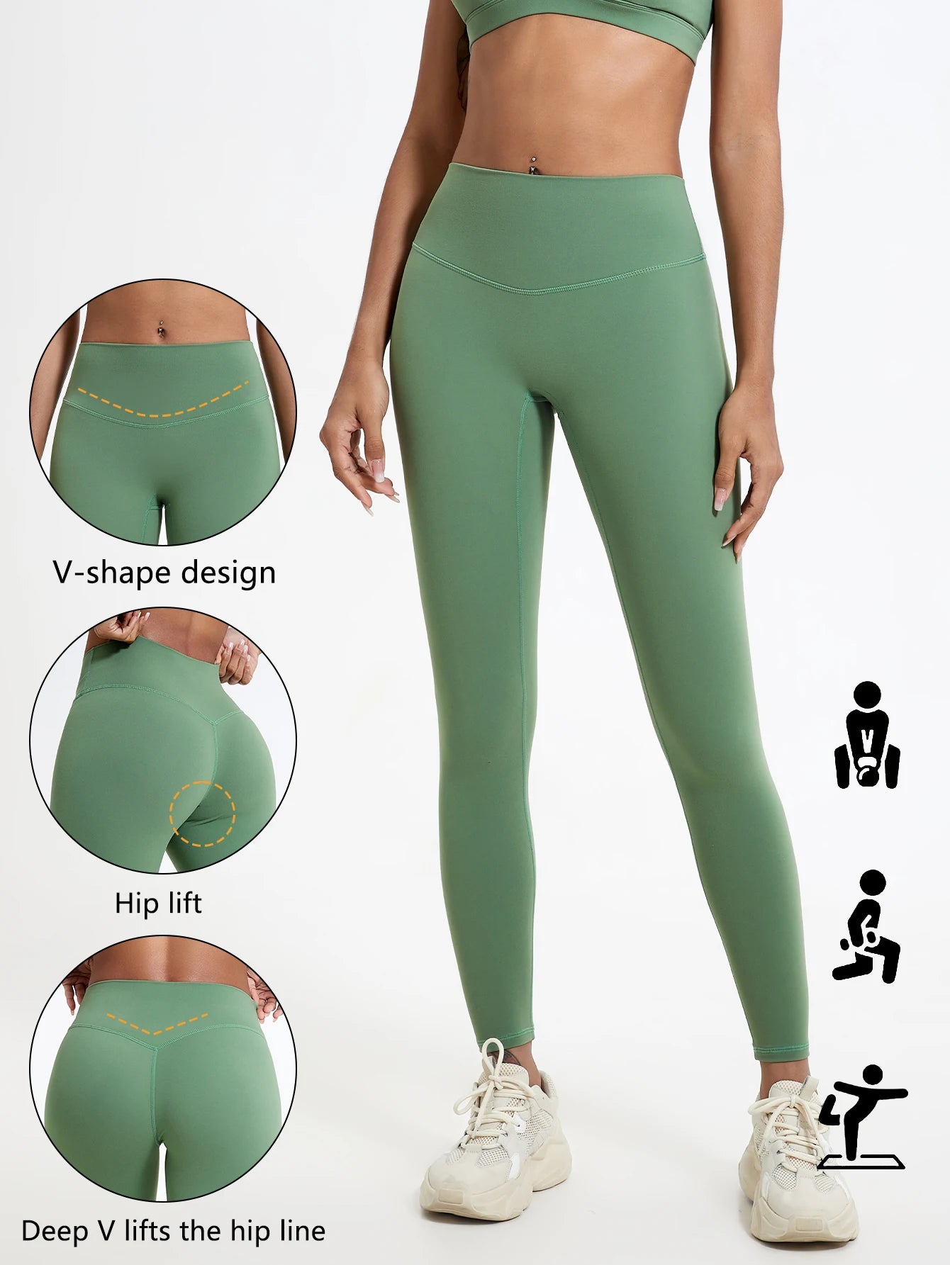 ShapeFlex™ – V - Back Sport Jumpsuit mit Scrunch - Effekt - LeveFit