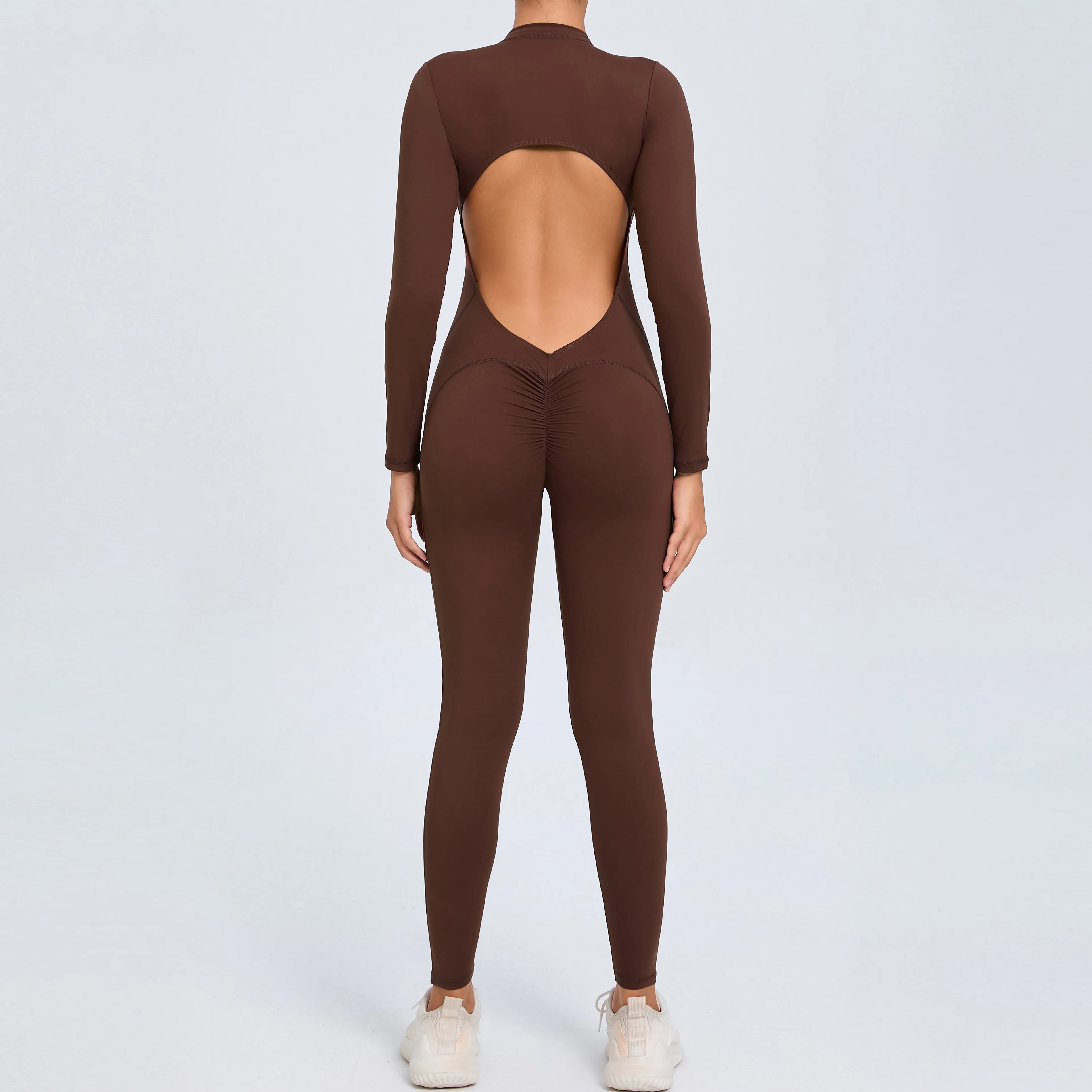 Damen Jumpsuit – Langarm Rücken Offen