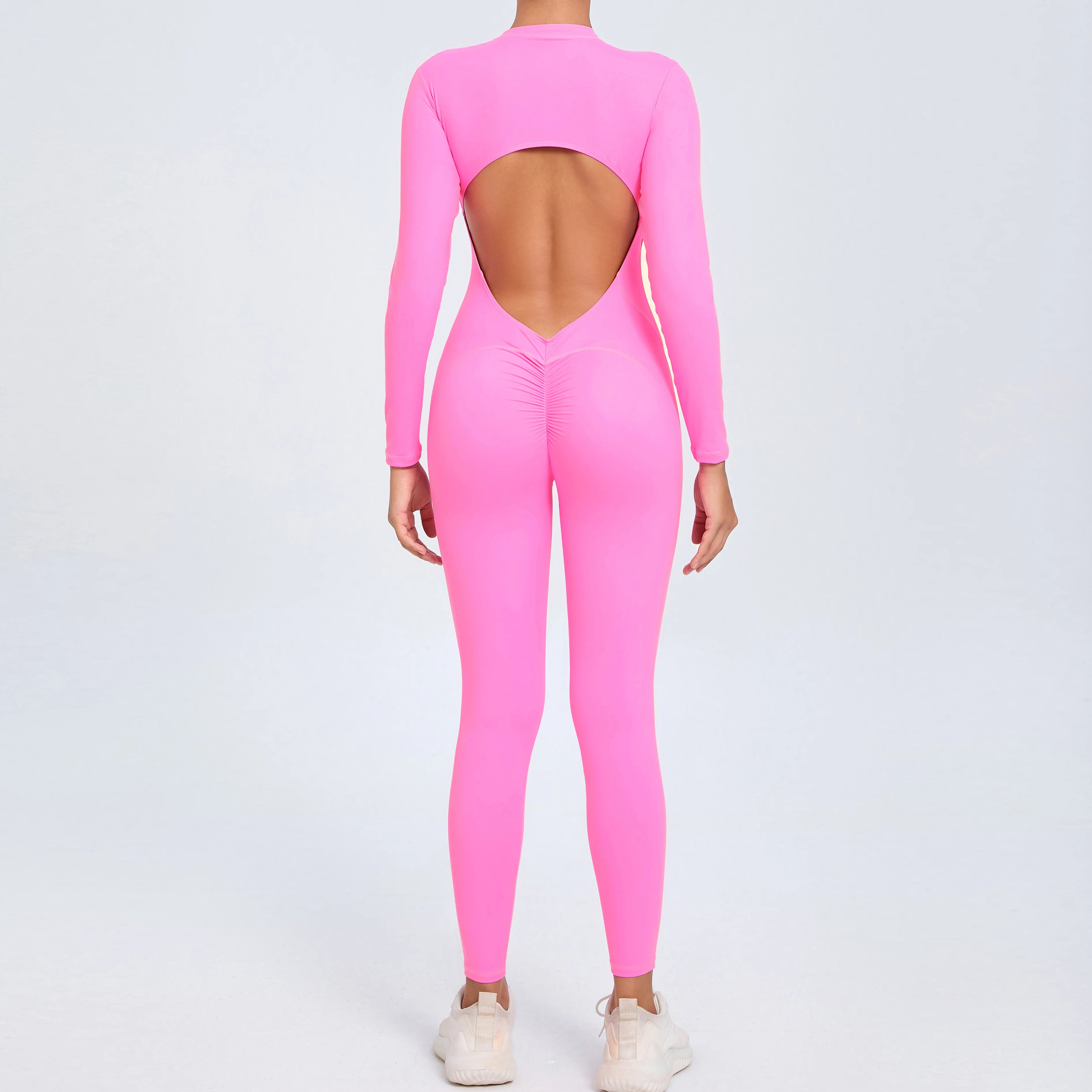 Damen Jumpsuit – Langarm Rücken Offen