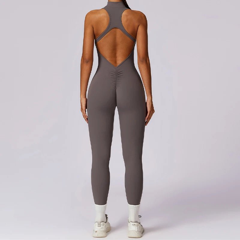 V - Back Sculpt™ — Rückenfreier Damen Sport - Einteiler - LeveFit