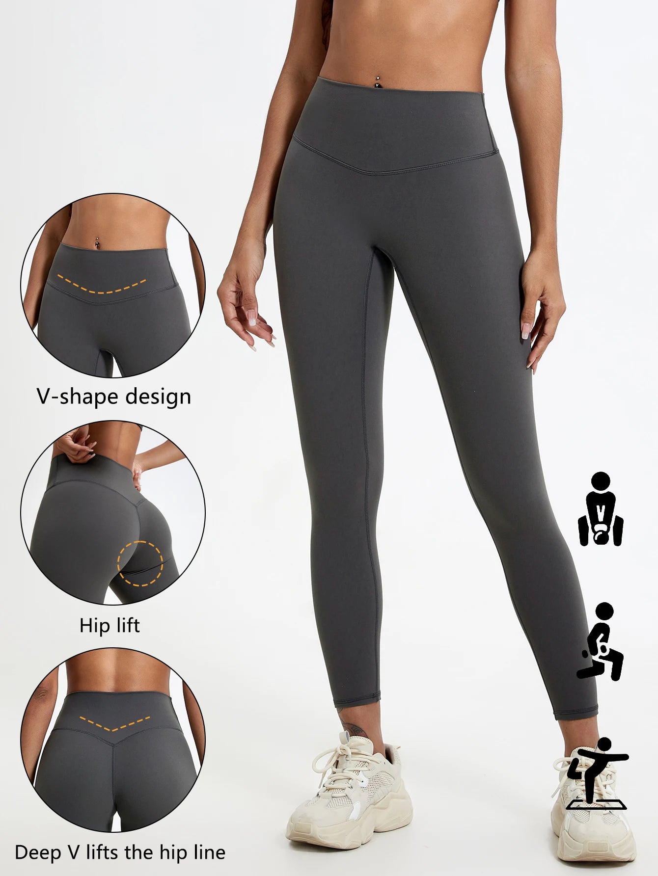 ShapeFlex™ – V - Back Sport Jumpsuit mit Scrunch - Effekt - LeveFit