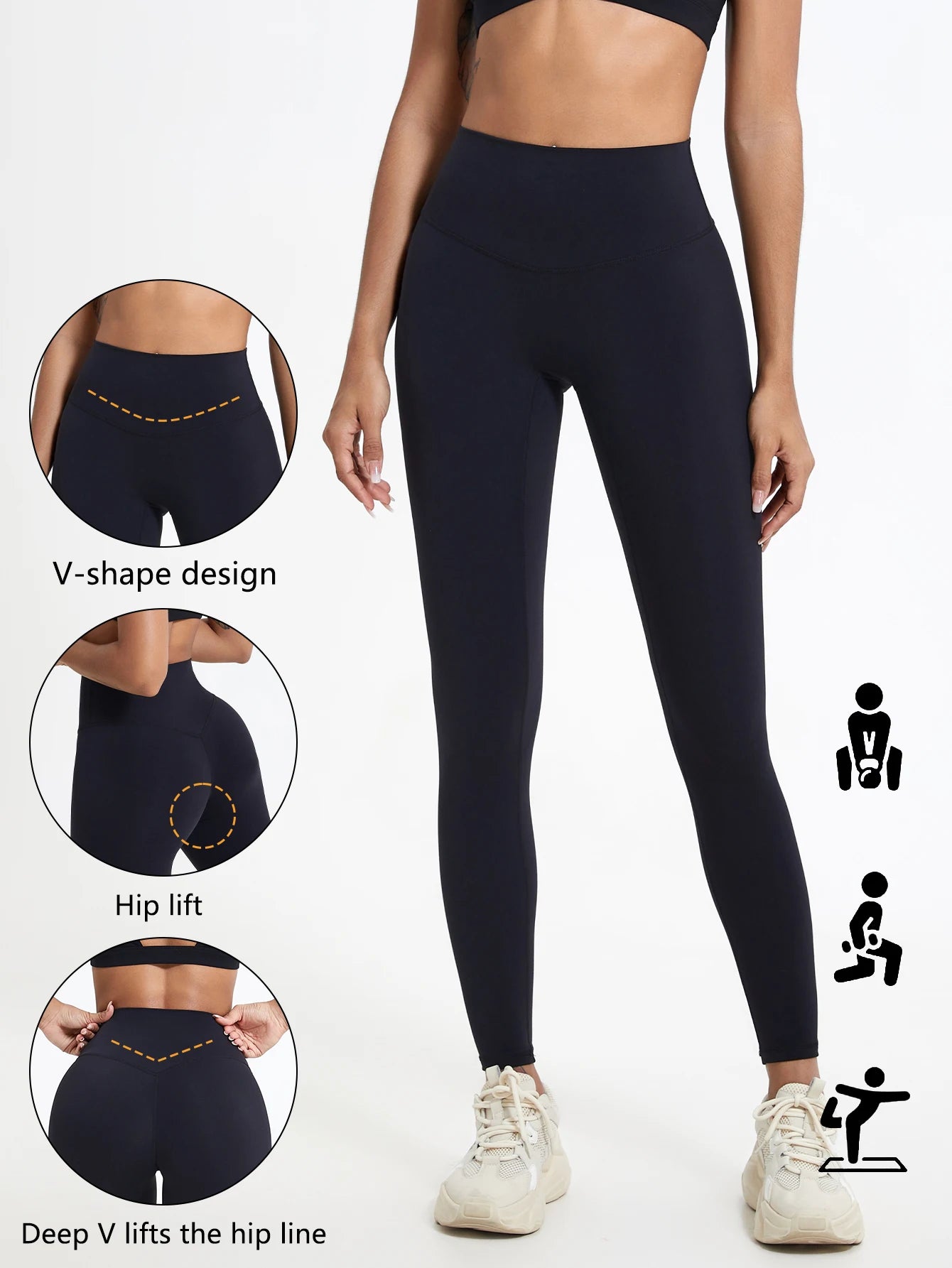 ShapeFlex™ – V - Back Sport Jumpsuit mit Scrunch - Effekt - LeveFit