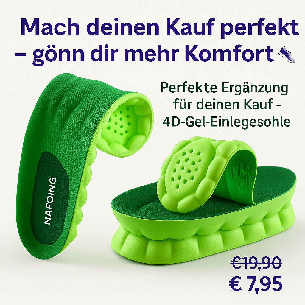 Perfekte Ergänzung für deinen Kauf – 4D - Gel - Einlegesohle - LeveFit