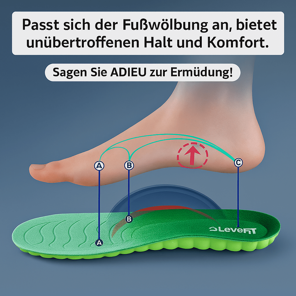 Perfekte Ergänzung für deinen Kauf – 4D - Gel - Einlegesohle - LeveFit